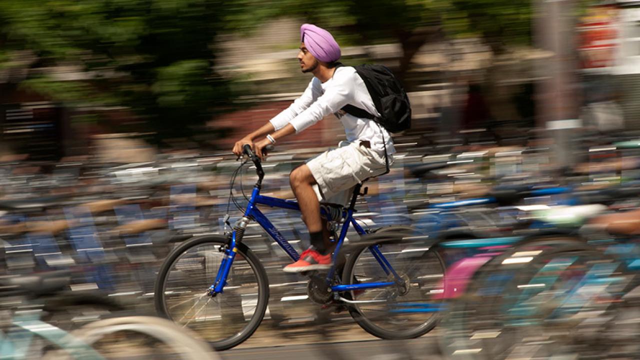 Man Riding Bicycle