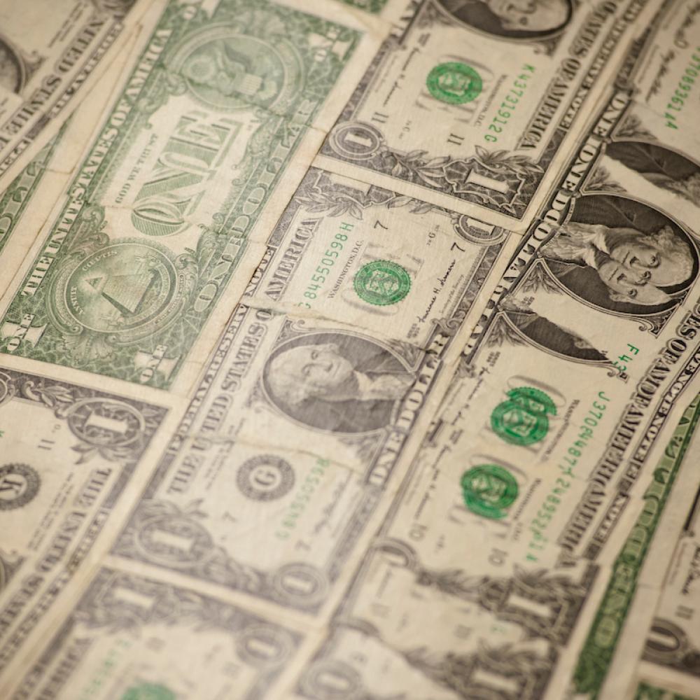one dollar bills