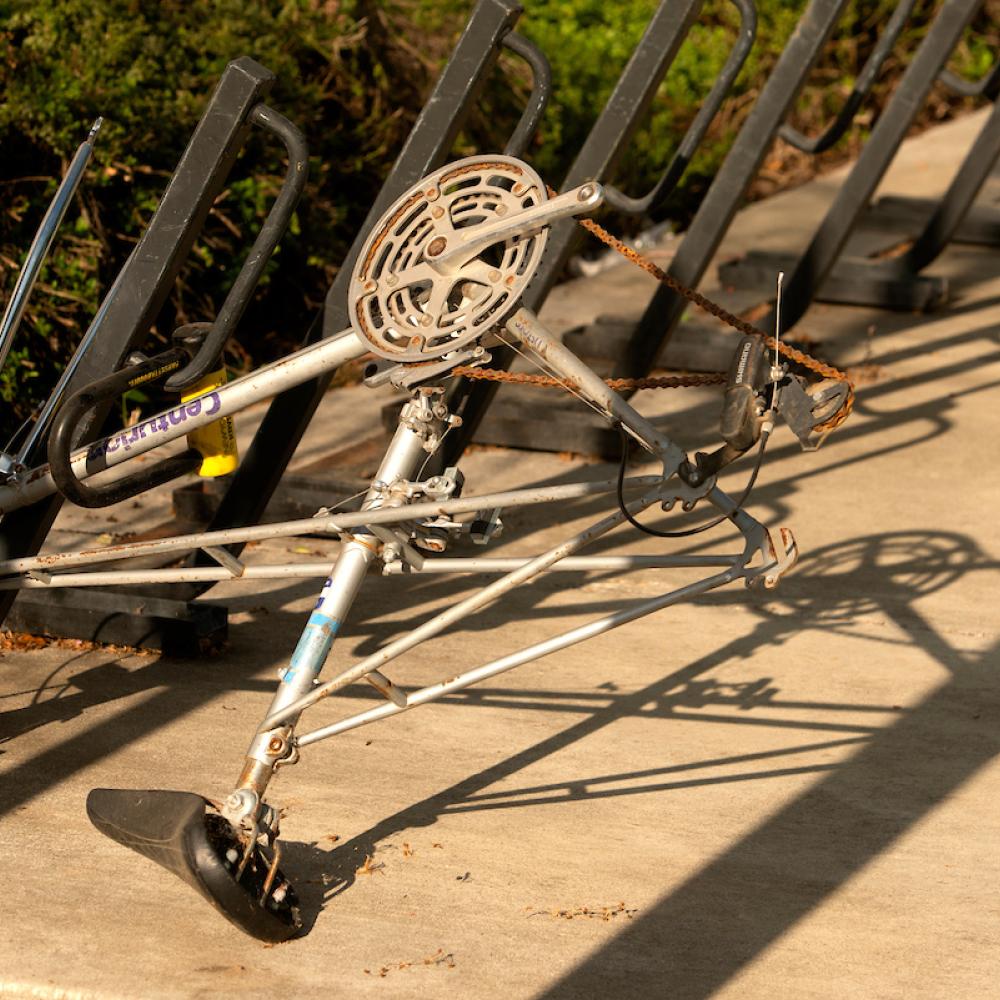 bike missing all of its parts